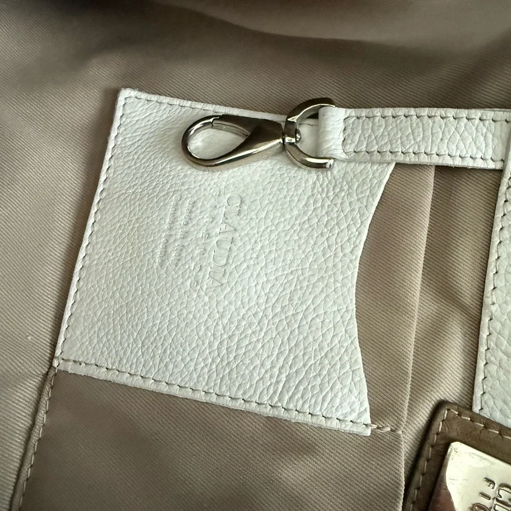 Claudia Firenze Pebble Leather Color Block Tote Bag
